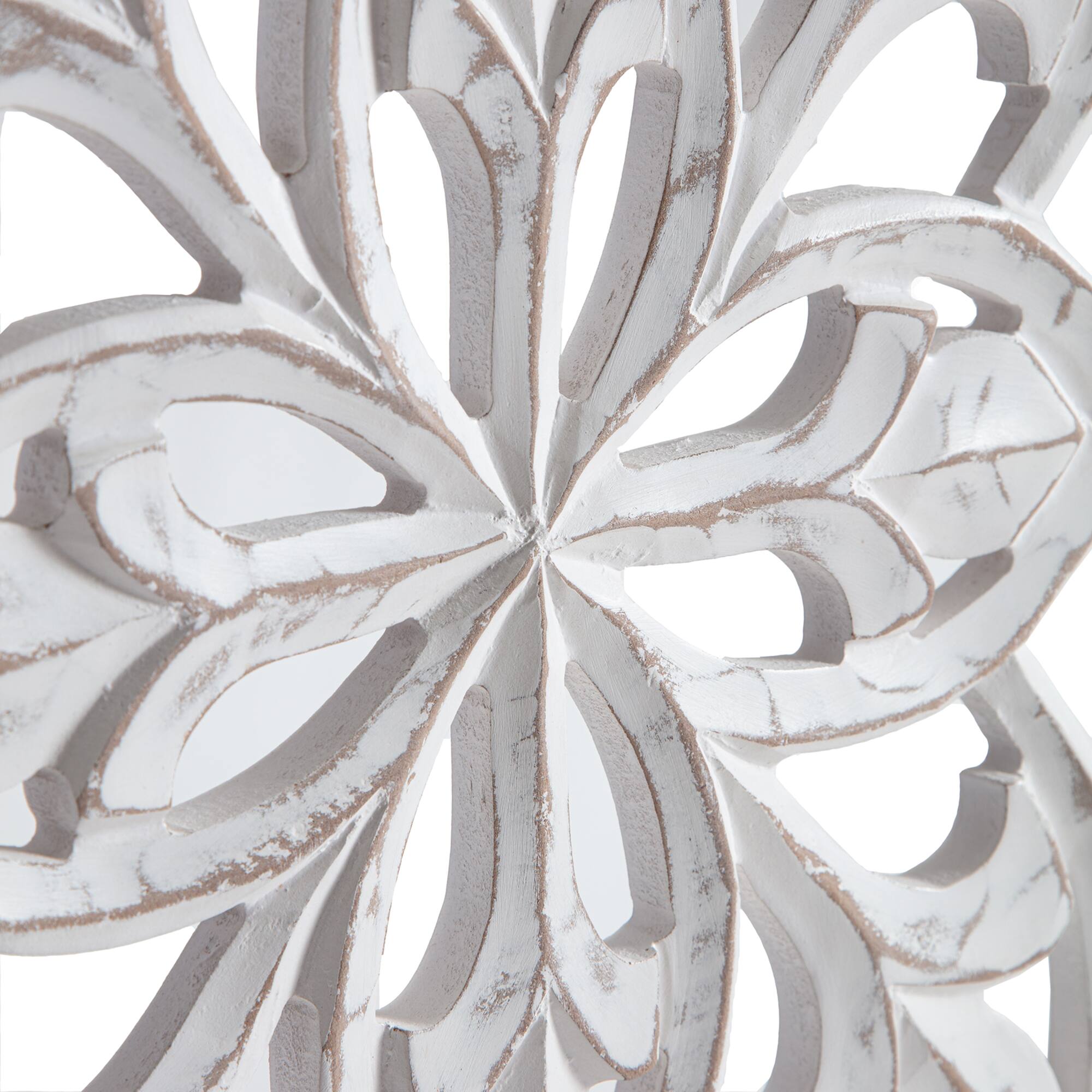 Habitat Augustus White Leaner Wood Wall Medallion